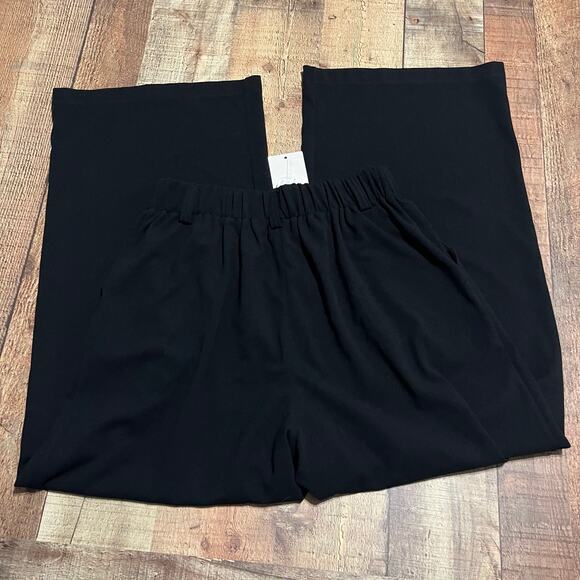 Halara Flex NEW Women's Black High Waisted Wide Leg Waffle Work Pants Sz M - Picture 5 of 5